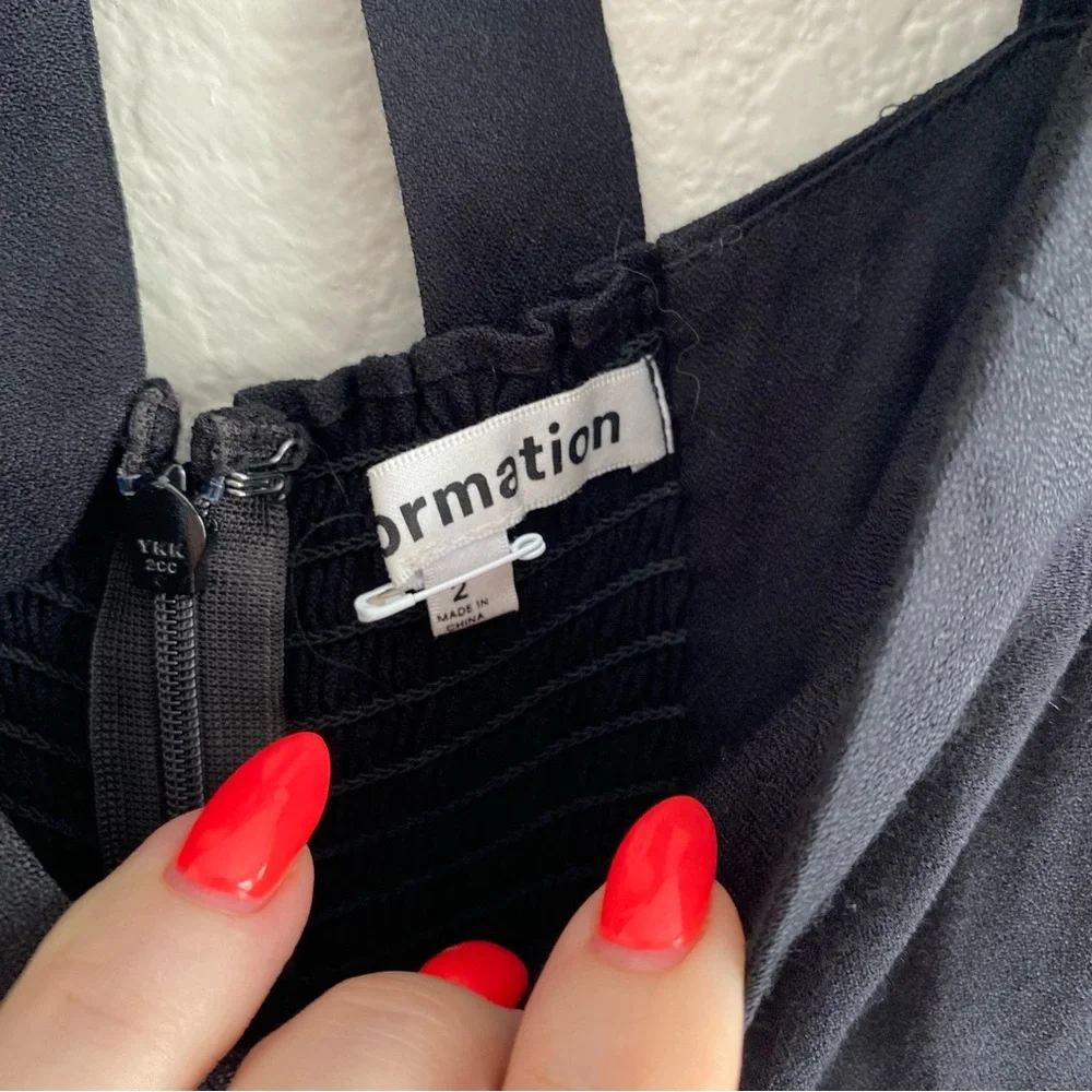 Reformation Mara Dress Black NEW - Picture 10 of 11